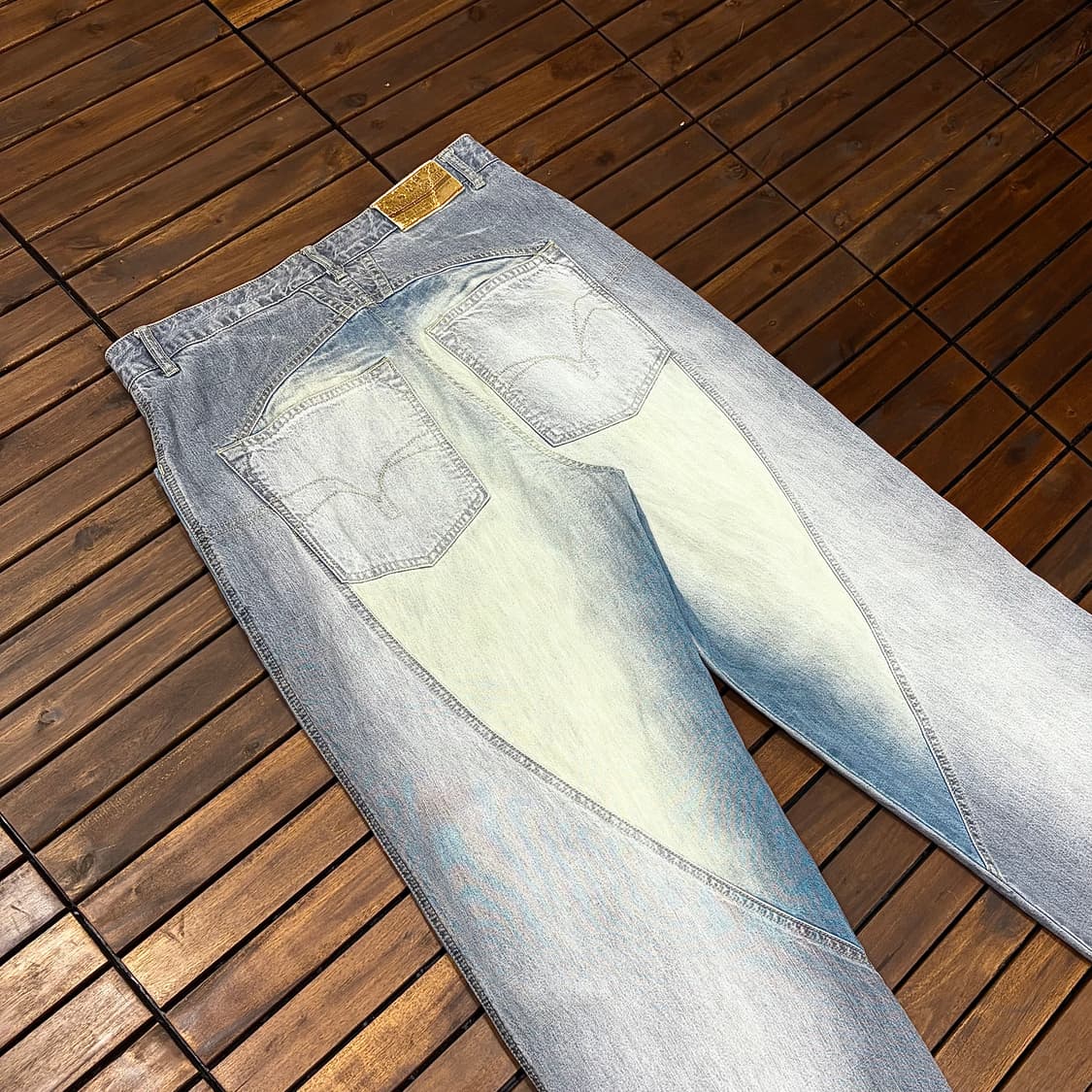 90s 마리떼 프랑소와 저버 스톤워싱 데님 팬츠 (34) 상품이미지3