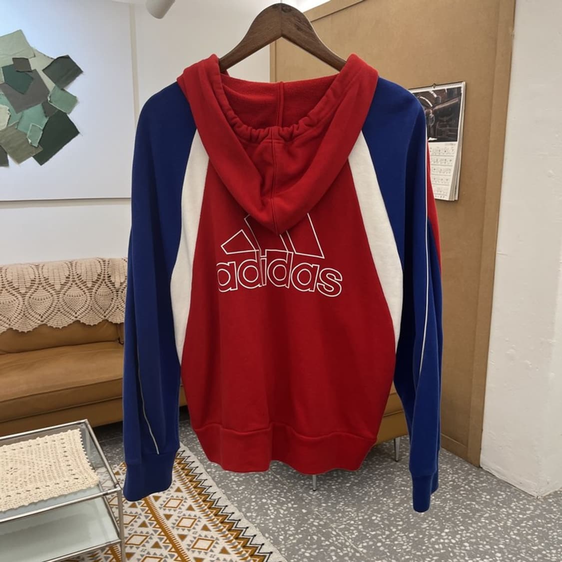 아디다스 올드스쿨 레트로 90's 배색 후드집업 M C10518 상품이미지4