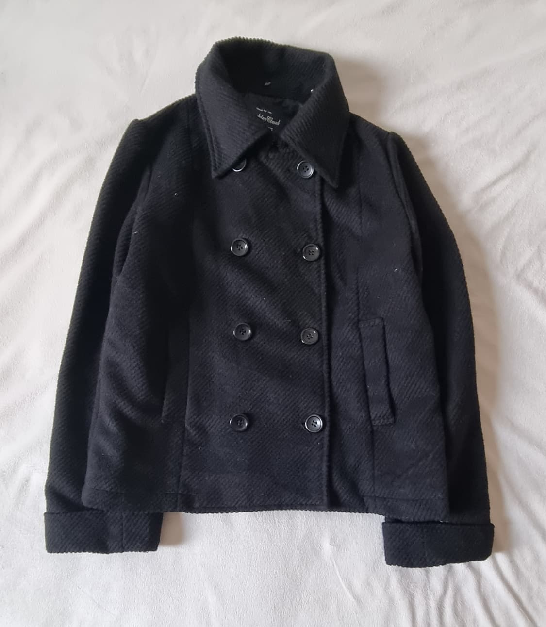 빈티지 모리걸 하구미 갸루 블랙 단추 코트 상품이미지1
