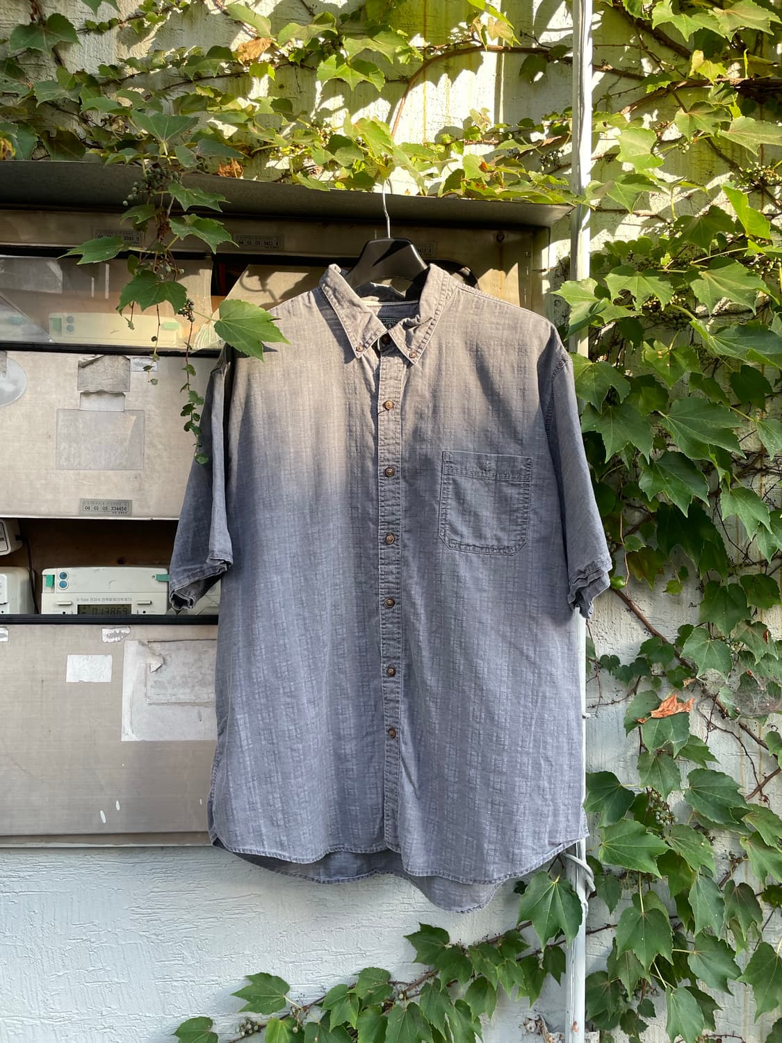 Vintage work 1/2 shirt (gray) 상품이미지1