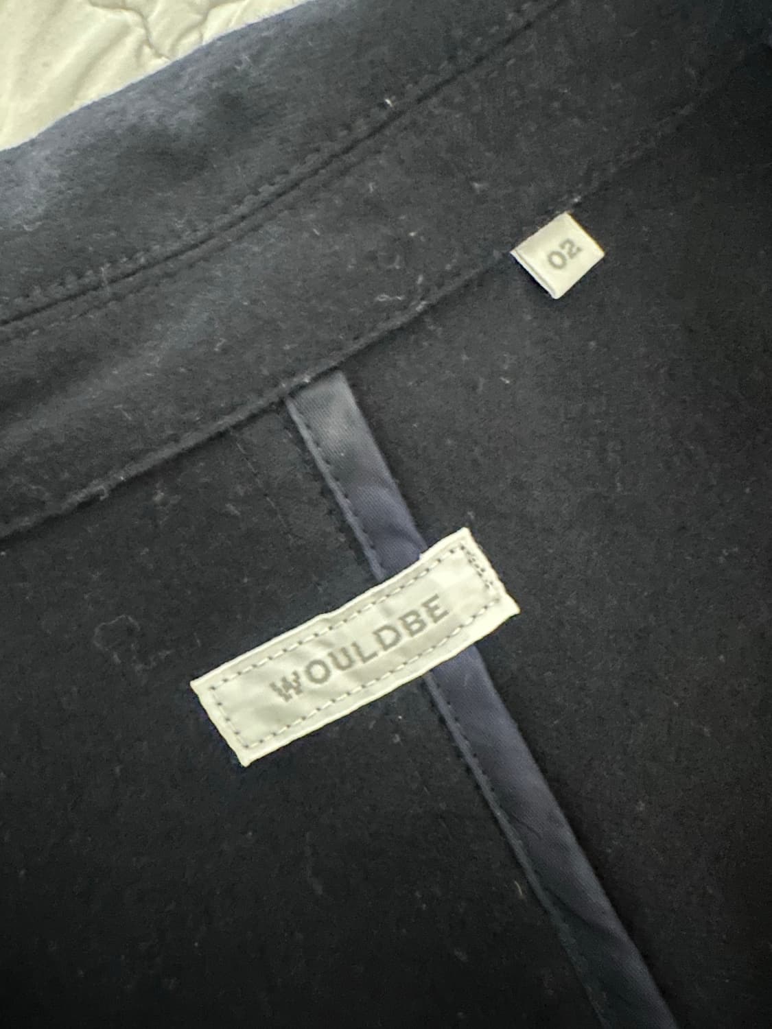 우드비 울 캐시미어 네이비 셋업 상의 2, 하의 3 사이즈 판매합니다 상품이미지2