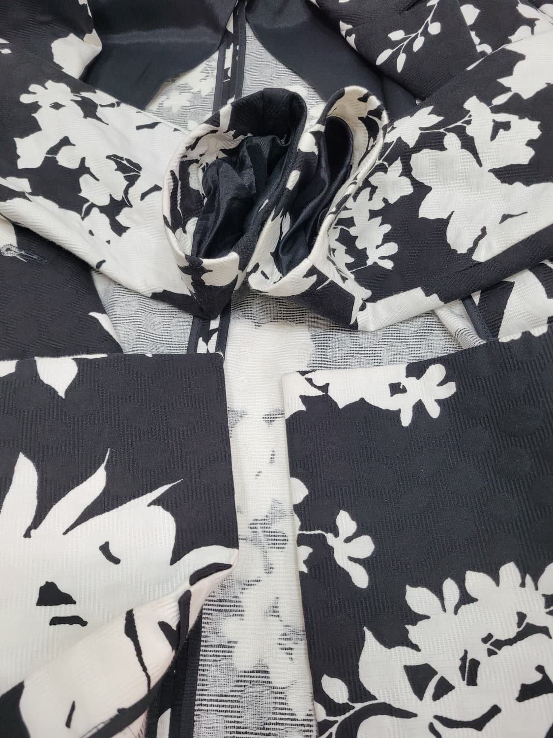 MaxMara 막스마라 플로럴 코튼 자켓 코트 / 여 85 (38) 블랙 상품이미지5