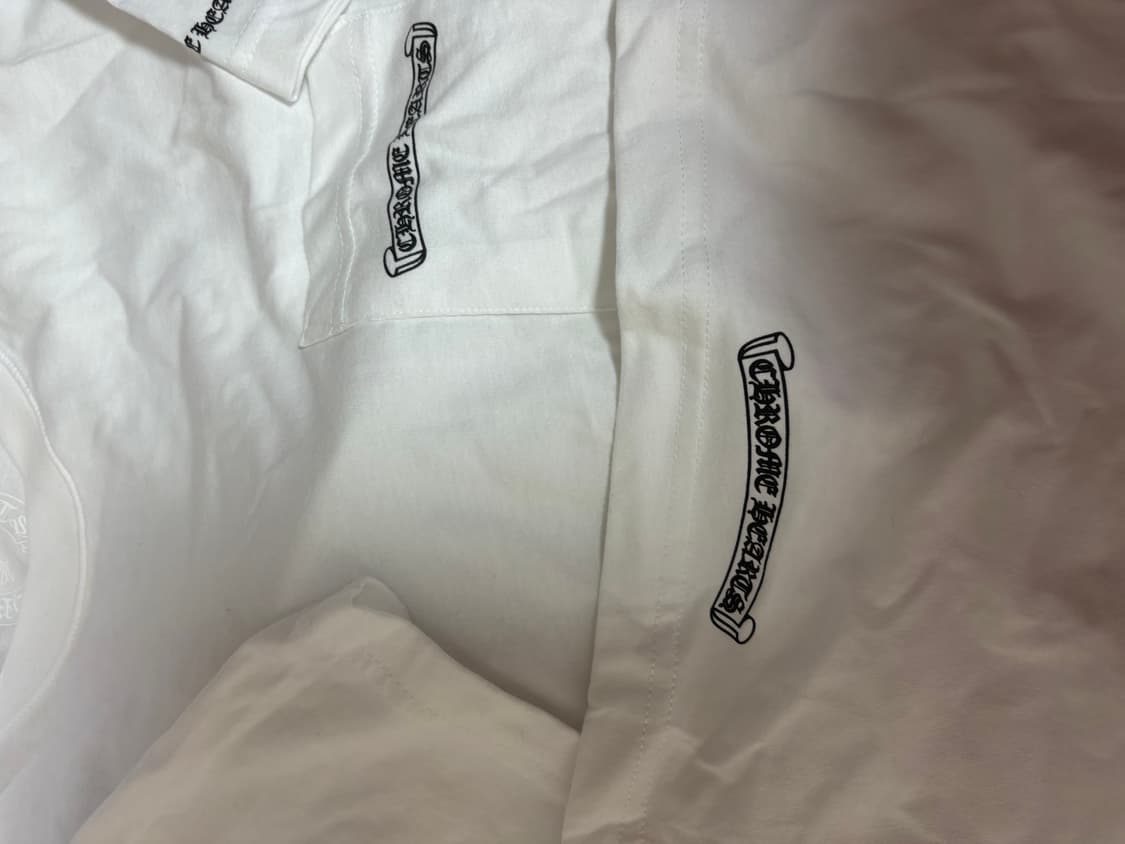 크롬하츠 스크롤 로고 티셔츠 화이트 xl 새상품 상품이미지4