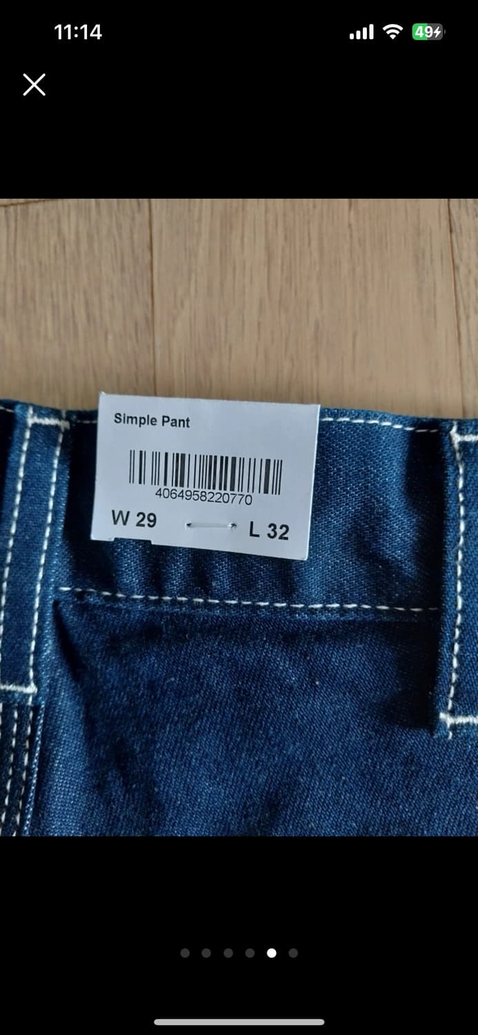 칼하트 심플 데님팬츠 상품이미지4