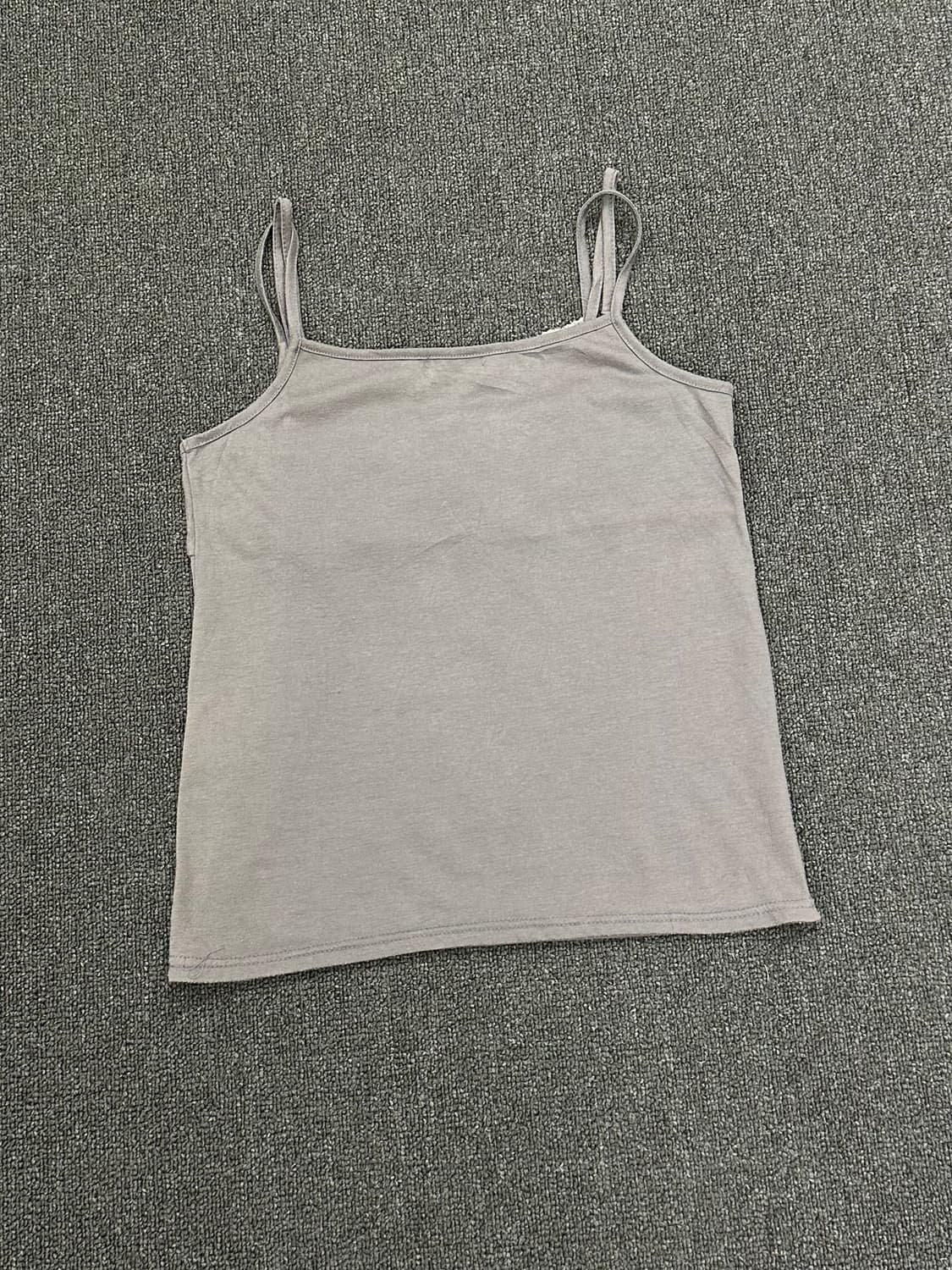 L)Japanese vintage 여성 레이스 셔링 브라운 나시 상품이미지5