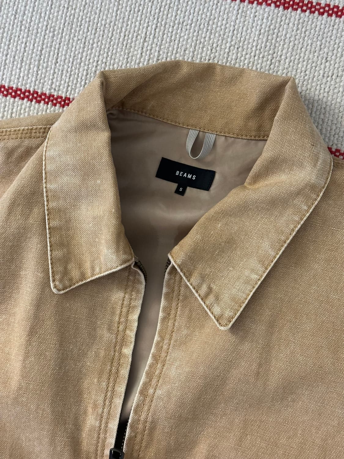 빔즈 코튼 봄버 자켓 블루종 베이지 (S) 상품이미지4