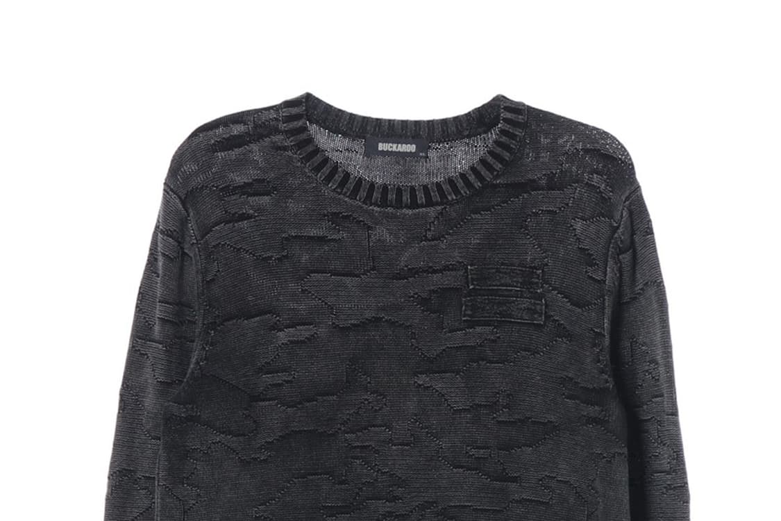 버커루 다크 카모플라쥬 자카드 니트 XL 상품이미지3
