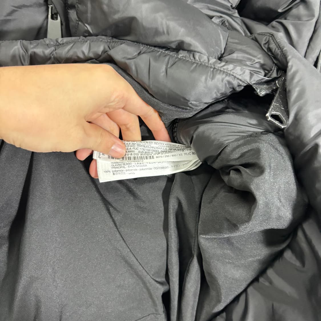 우먼S 자라우먼 블랙 허리스트링 A라인 투웨이 후드롱패딩 상품이미지5