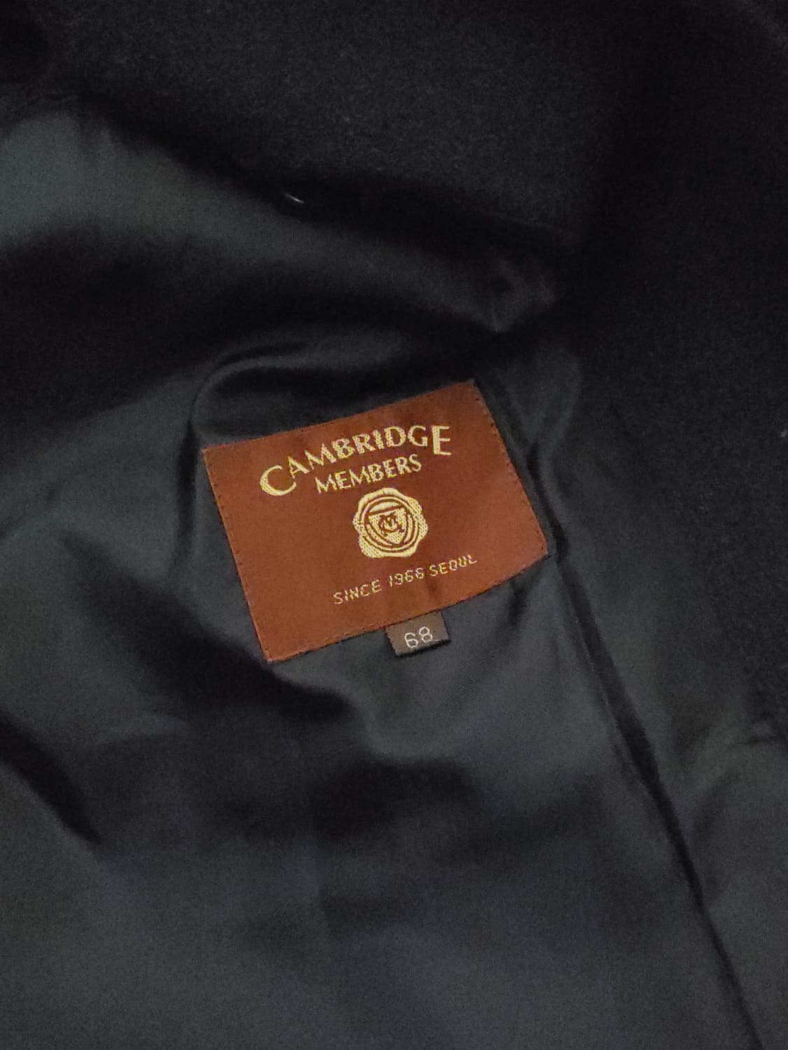 CAMBRIDGE 블랙 기본 남성 코트 L 상품이미지4