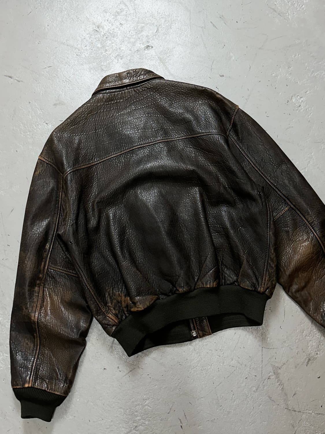 80's OG 아비렉스 레더 A-2 자켓 빈티지 레더 봄버 자켓 상품이미지6
