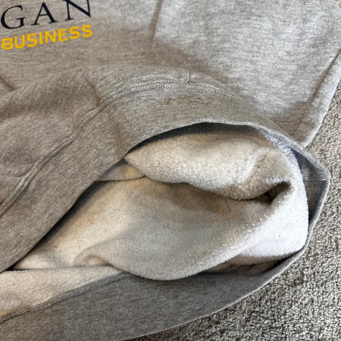 빈티지 미시간 스펠아웃 퓰오버 그레이 후드티L 상품이미지7