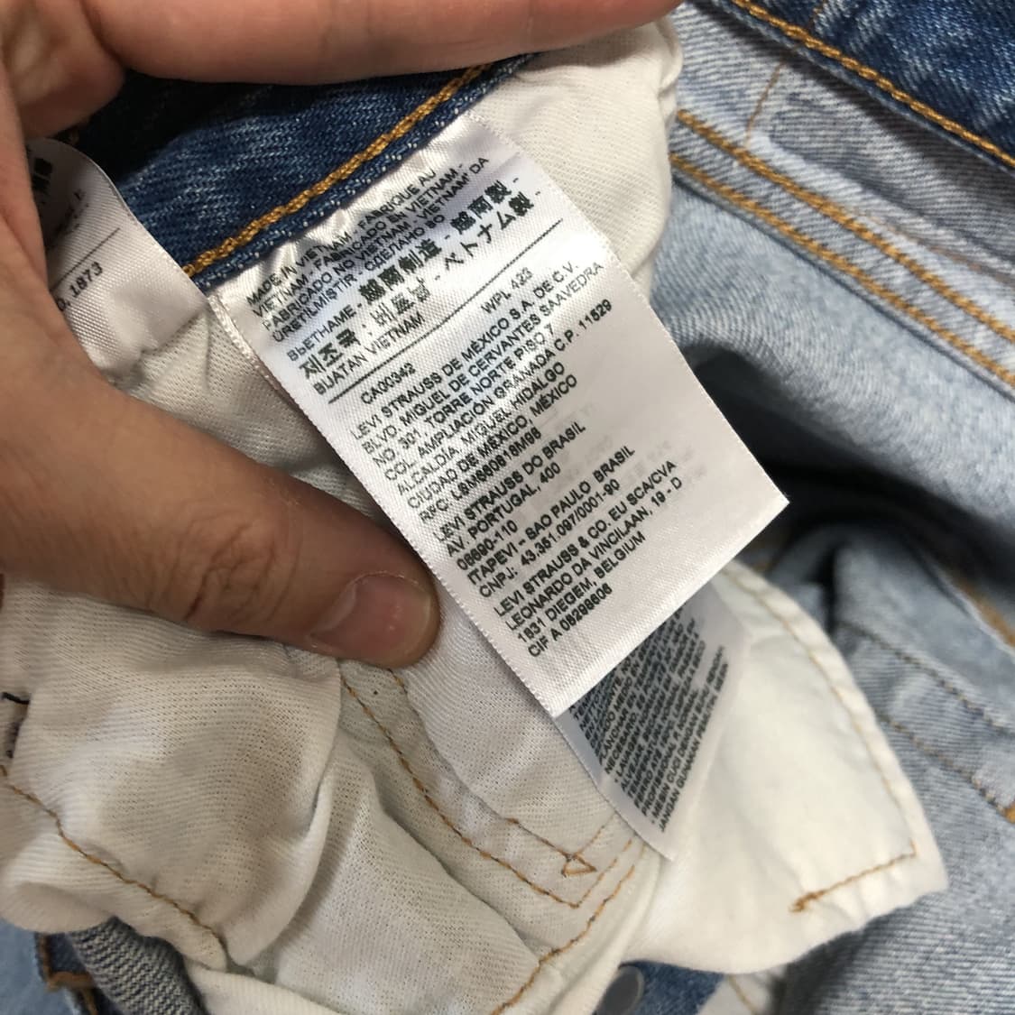 (32) 새상품 리바이스 Levi's 501 스트레이트진 연청 데님 상품이미지5