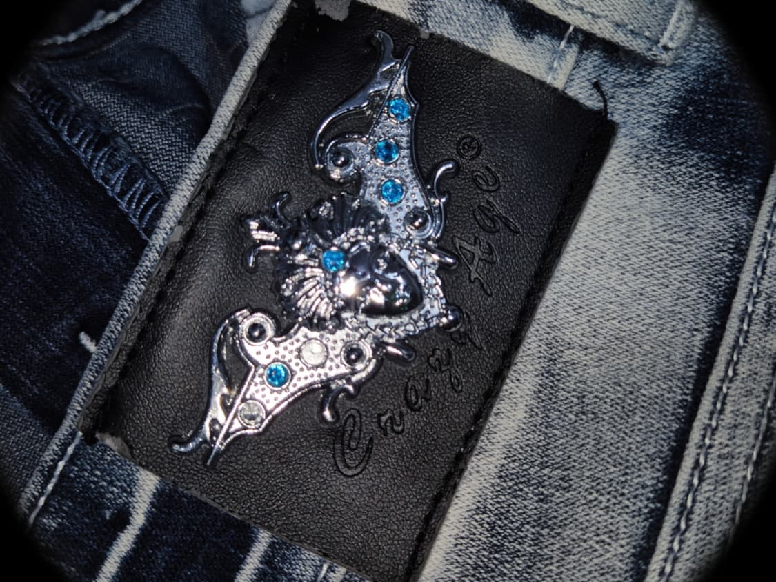 Crazy Age y2k pink Rose tattoo Jean 상품이미지3