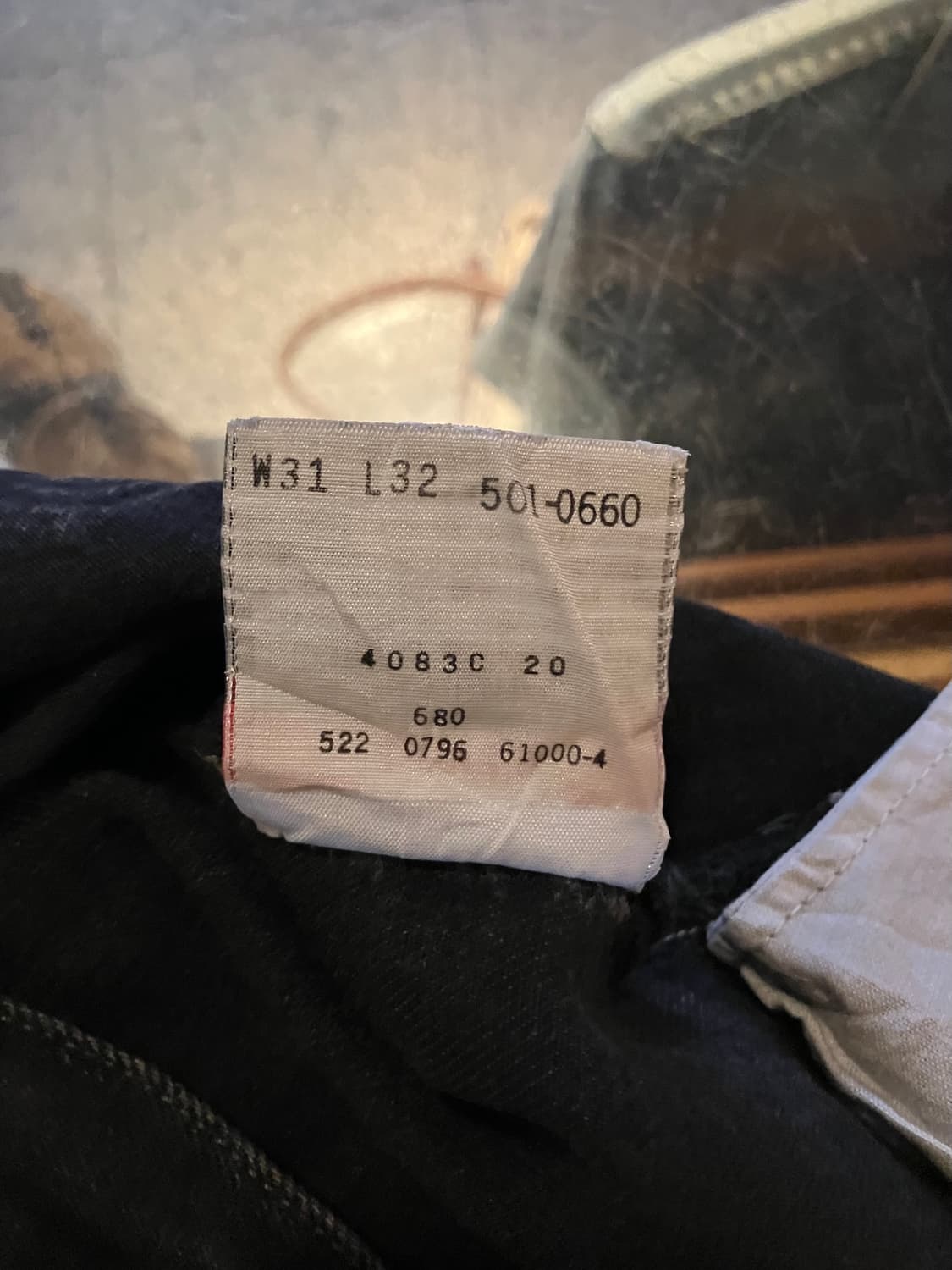 90s USA 빈티지 리바이스 501 0660 블랙진 흑청 데님 팬츠 상품이미지10