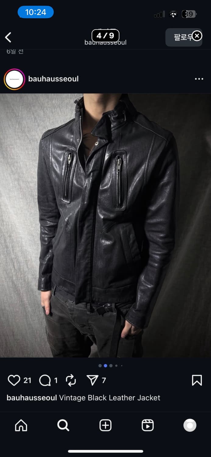 빈티지 레더 자켓 상품이미지4