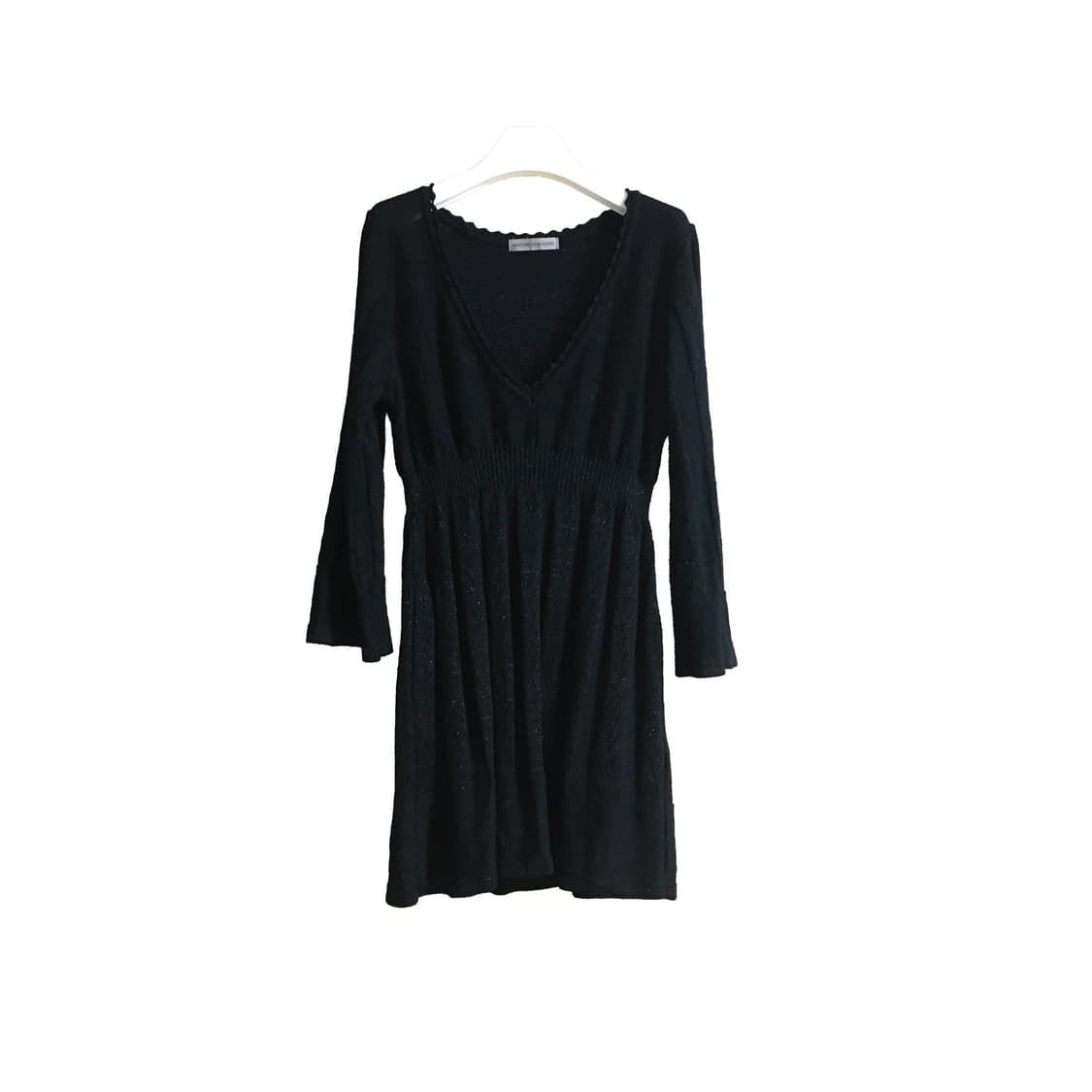 오네갸루 y2k 블랙 글리터 슬림핏 7부 니트 상품이미지7