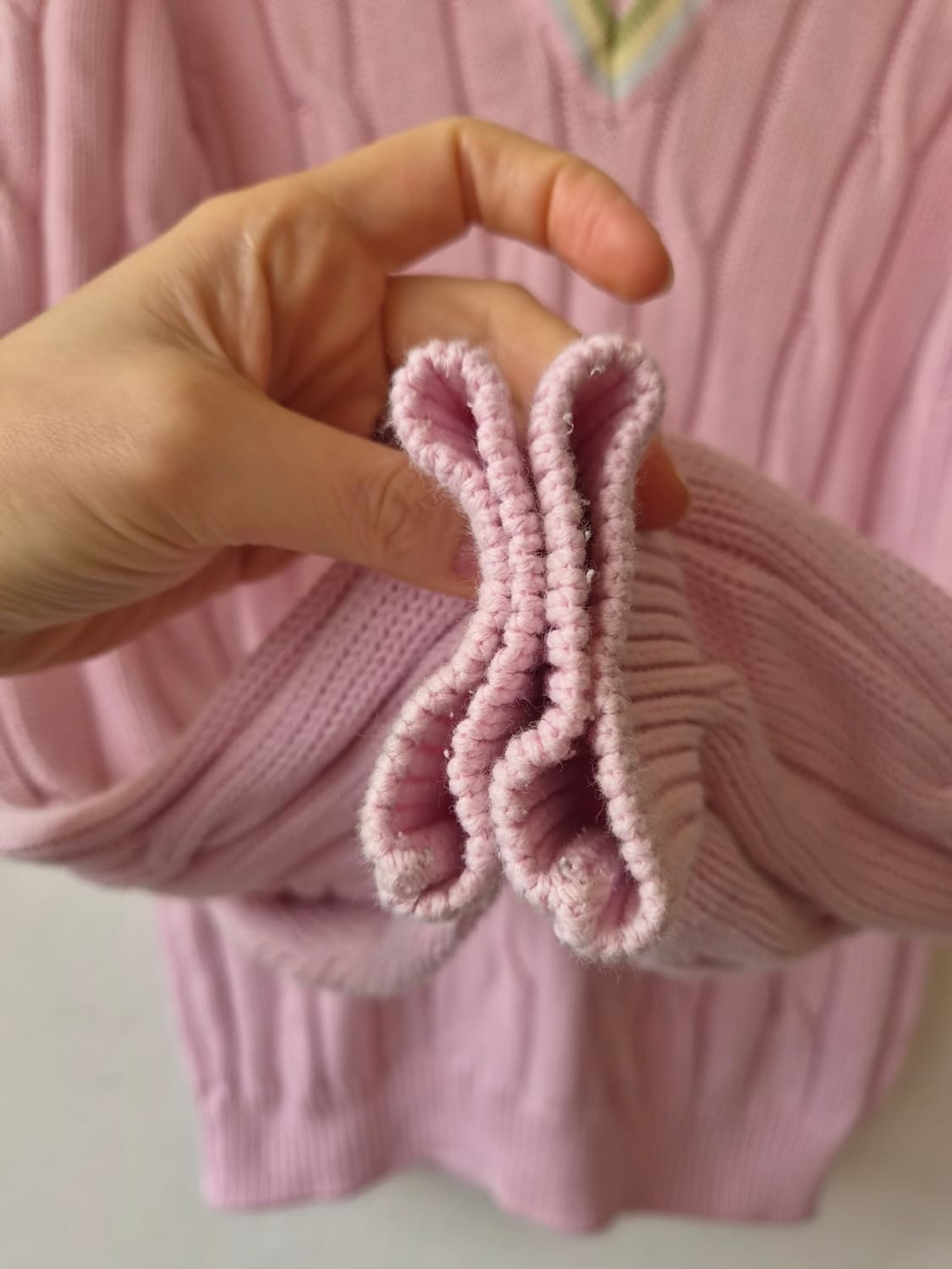 폴스튜어트 Paul stuart 남성 테니스브이넥케이블니트 S사이즈 상품이미지5