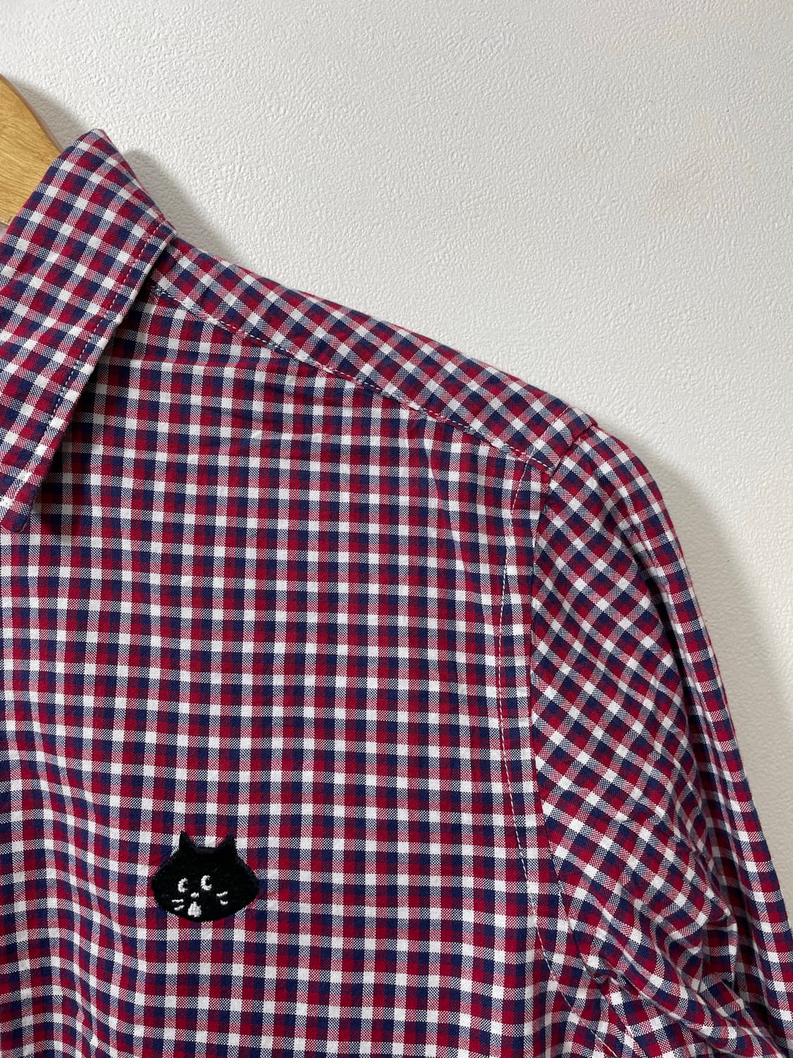 네넷NeNet 로고 체크 셔츠 M - S64 상품이미지3