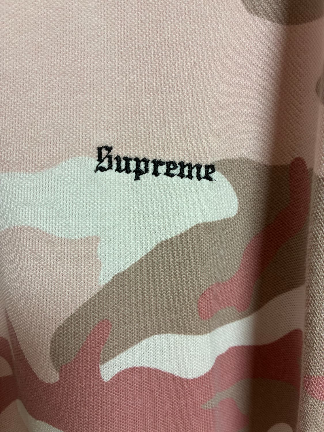 Supreme washed camo polo pink - 25ss 상품이미지1