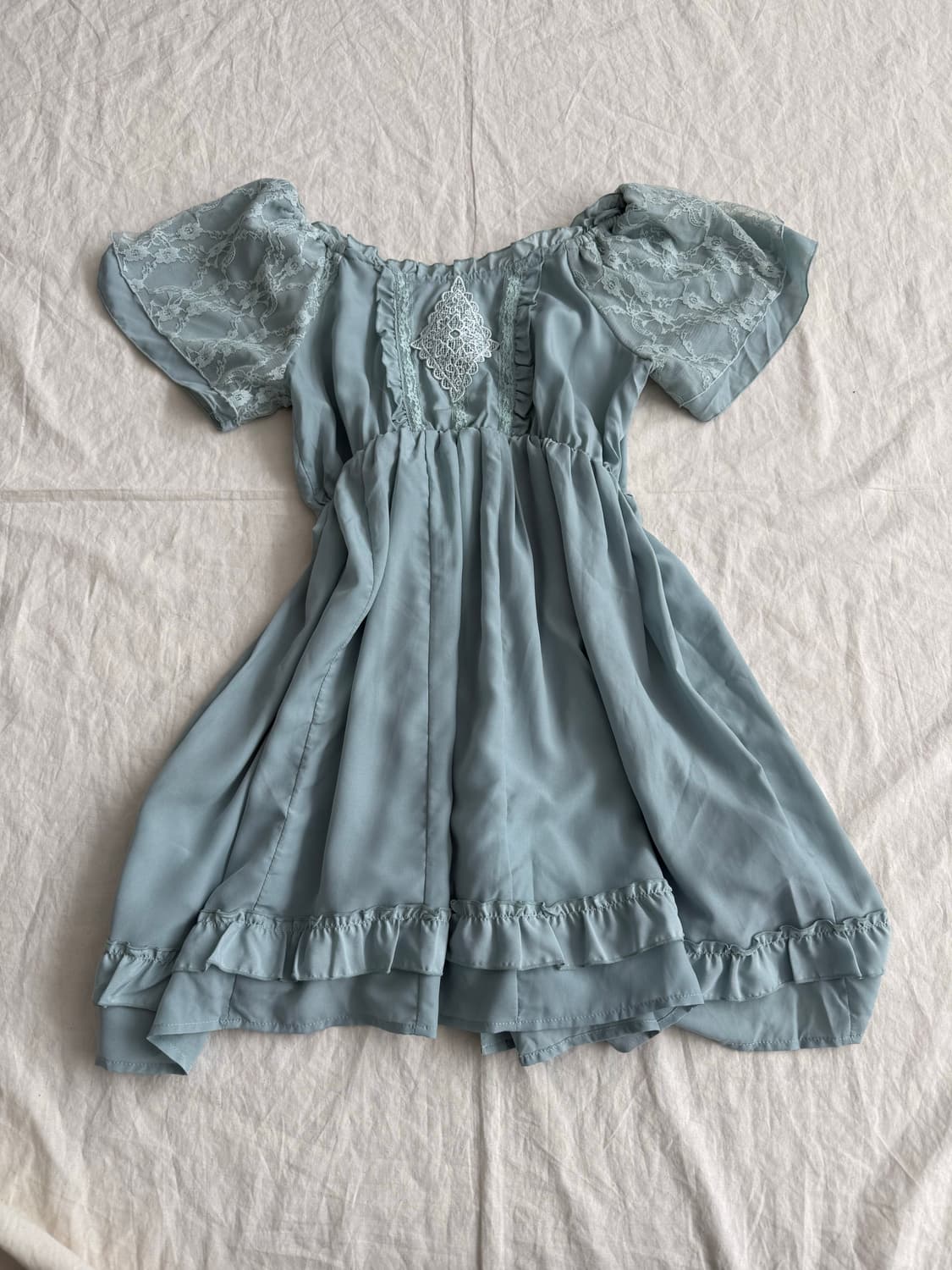 엑시즈팜 에메랄드 앤틱 러블리 오프숄더 원피스 상품이미지6