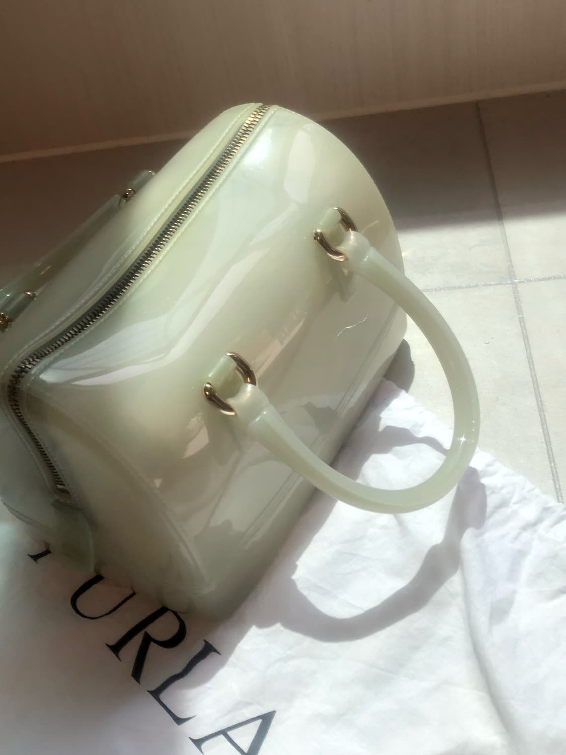 유일매물) 훌라 furla 민트 캔디백 젤리버킨 토트백 상품이미지3