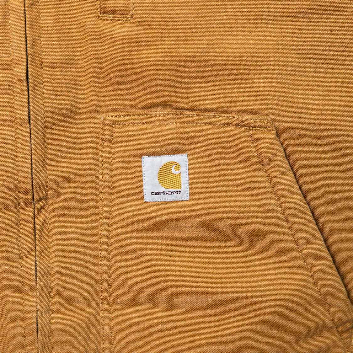 [3XL] 칼하트 104277 BRN 워시드 덕캔버스 모크넥 베스트  상품이미지3