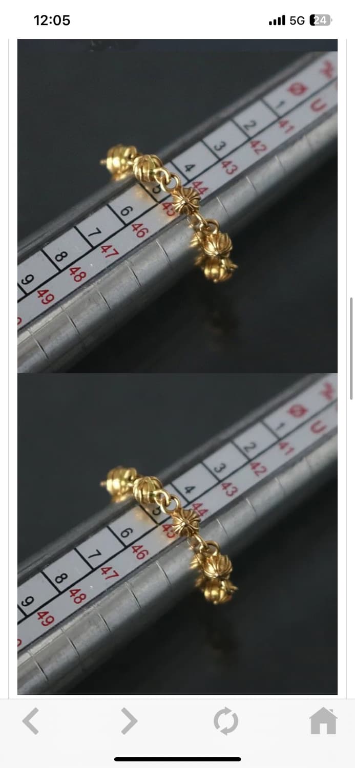 크롬하츠 22k 비즈 체인링 한국/일본 5호 상품이미지6