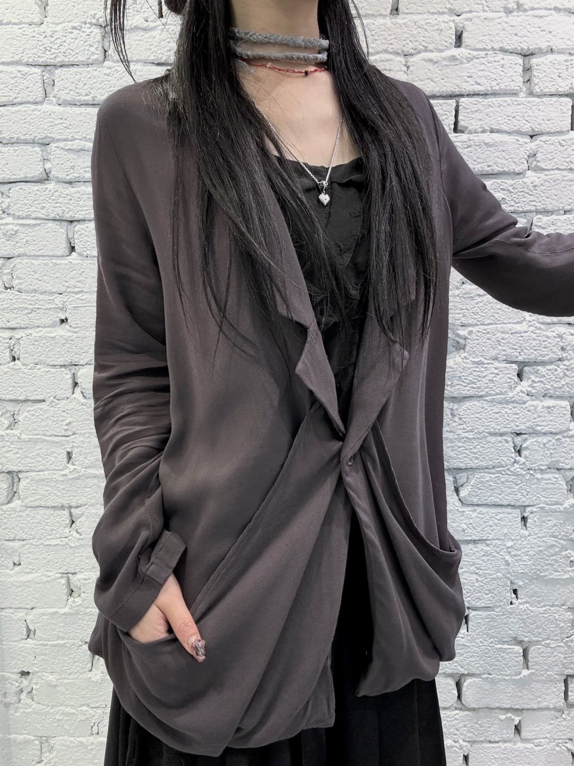 Pocket Drape Blazer Jacket 상품이미지1