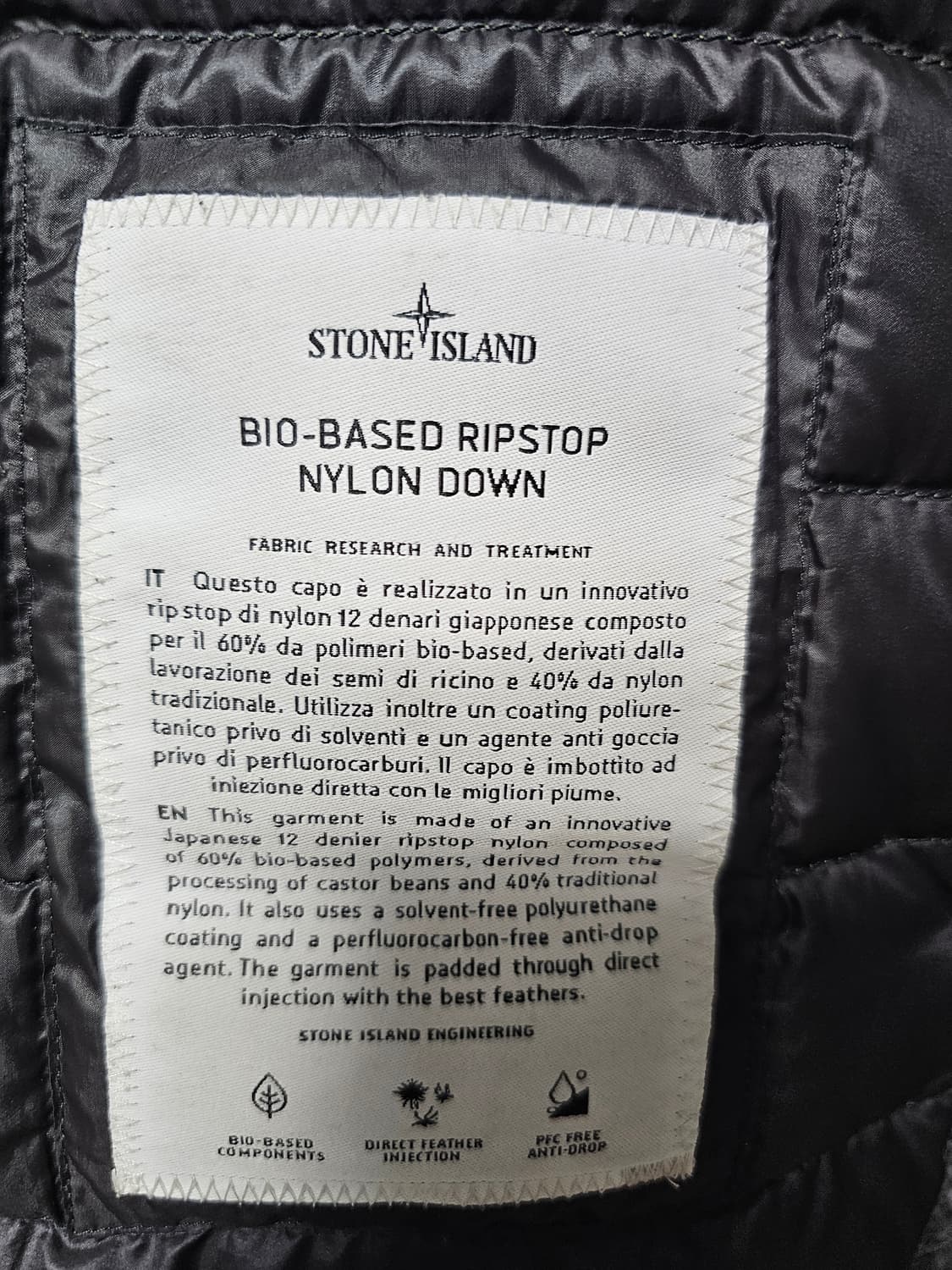스톤아일랜드 바이오 립스탁 나일론 후드 경량 패딩 상품이미지7