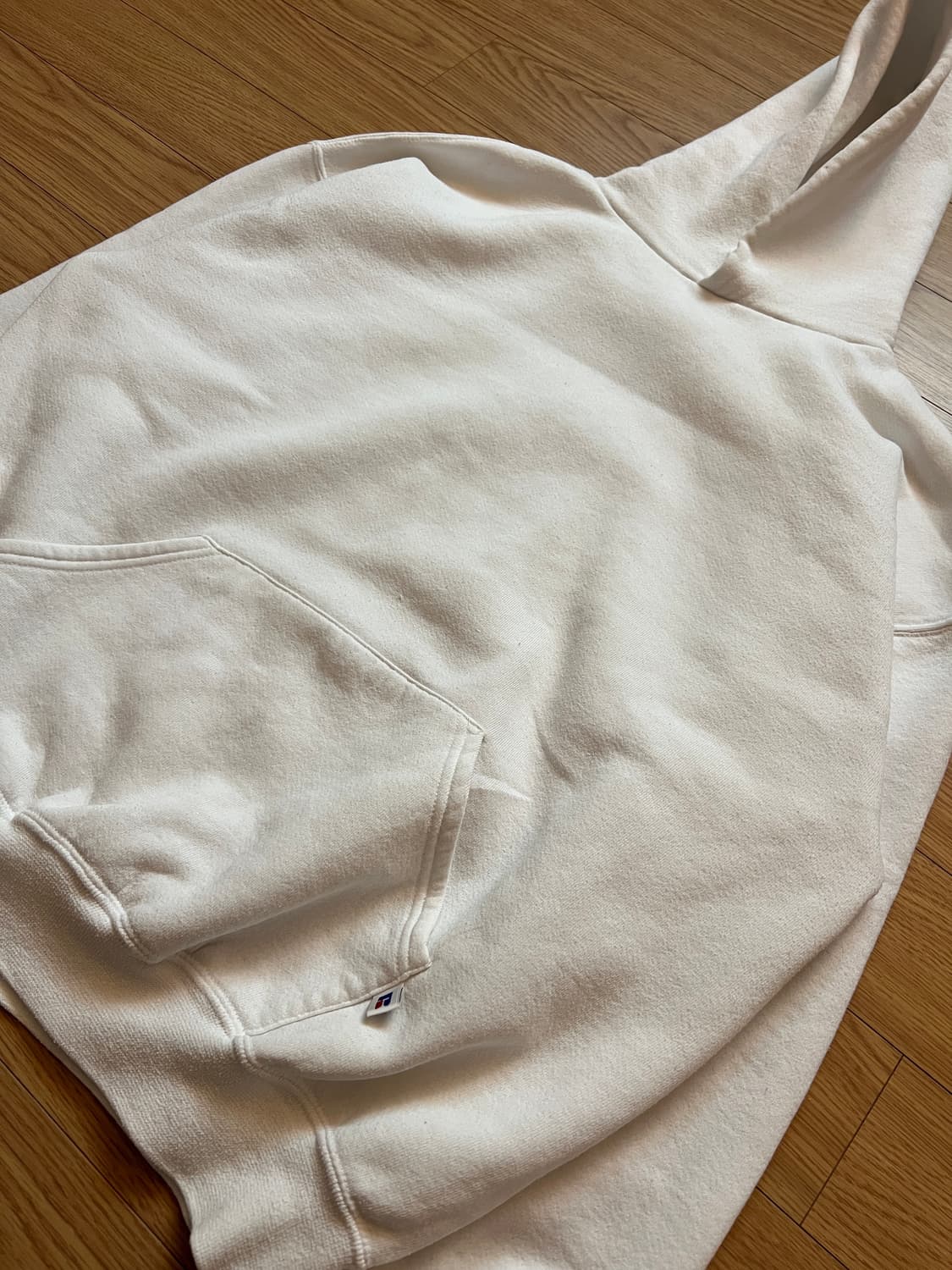 90s 러셀 빈티지 후드 화이트 XL 상품이미지3