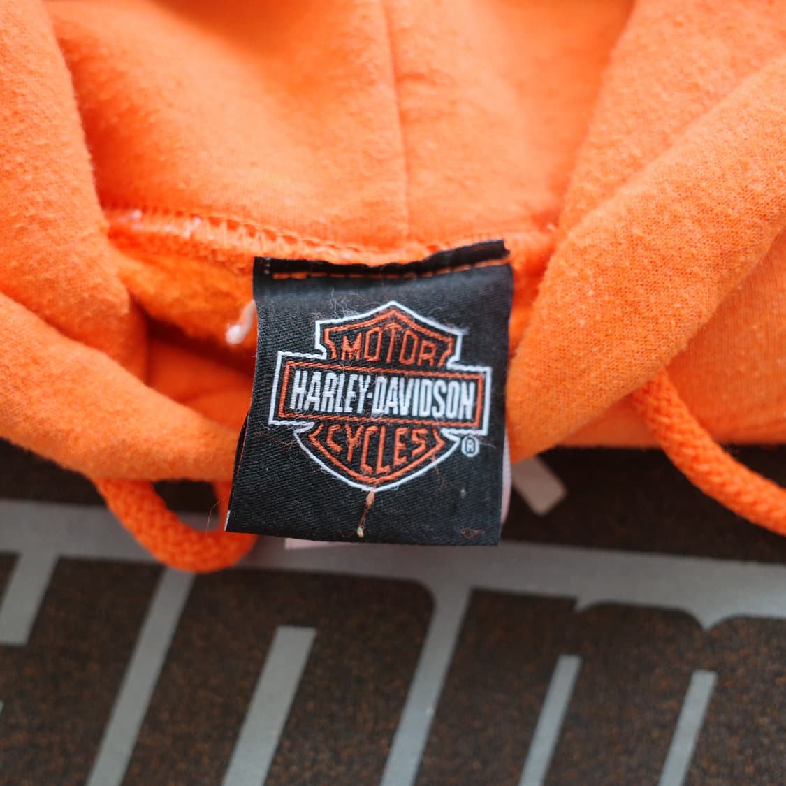 할리데이비슨 오렌지 후드티 양팔프린트 상품이미지6