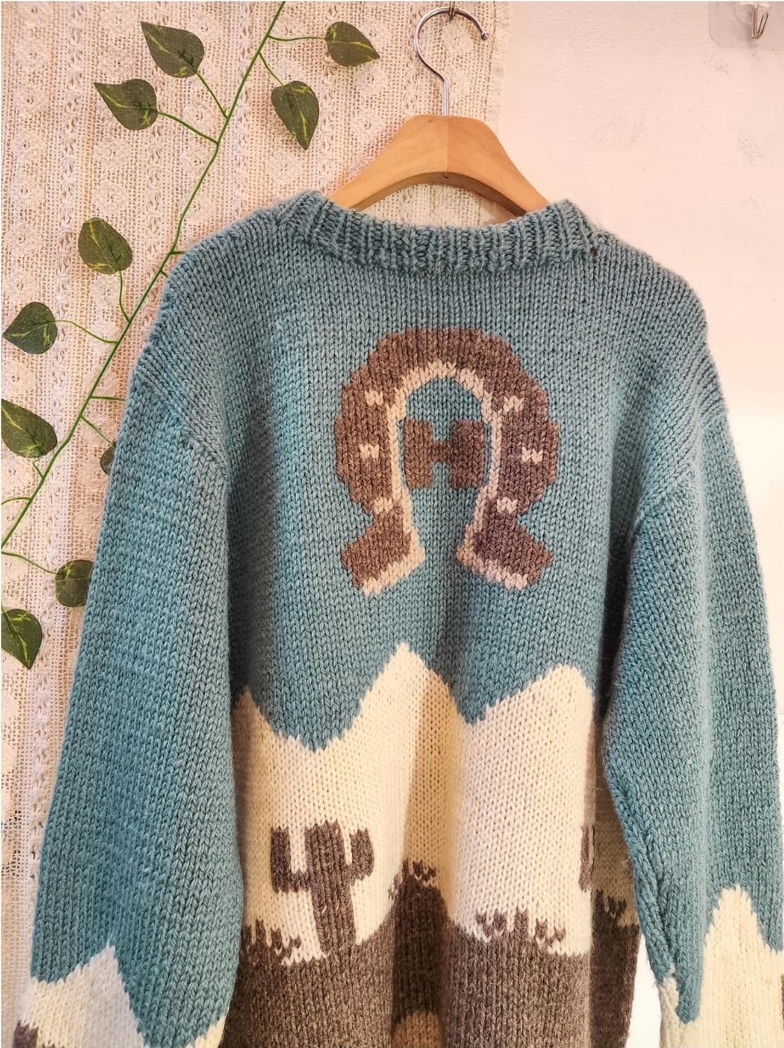 빈티지 선인장 핸드메이드 니트 상품이미지5