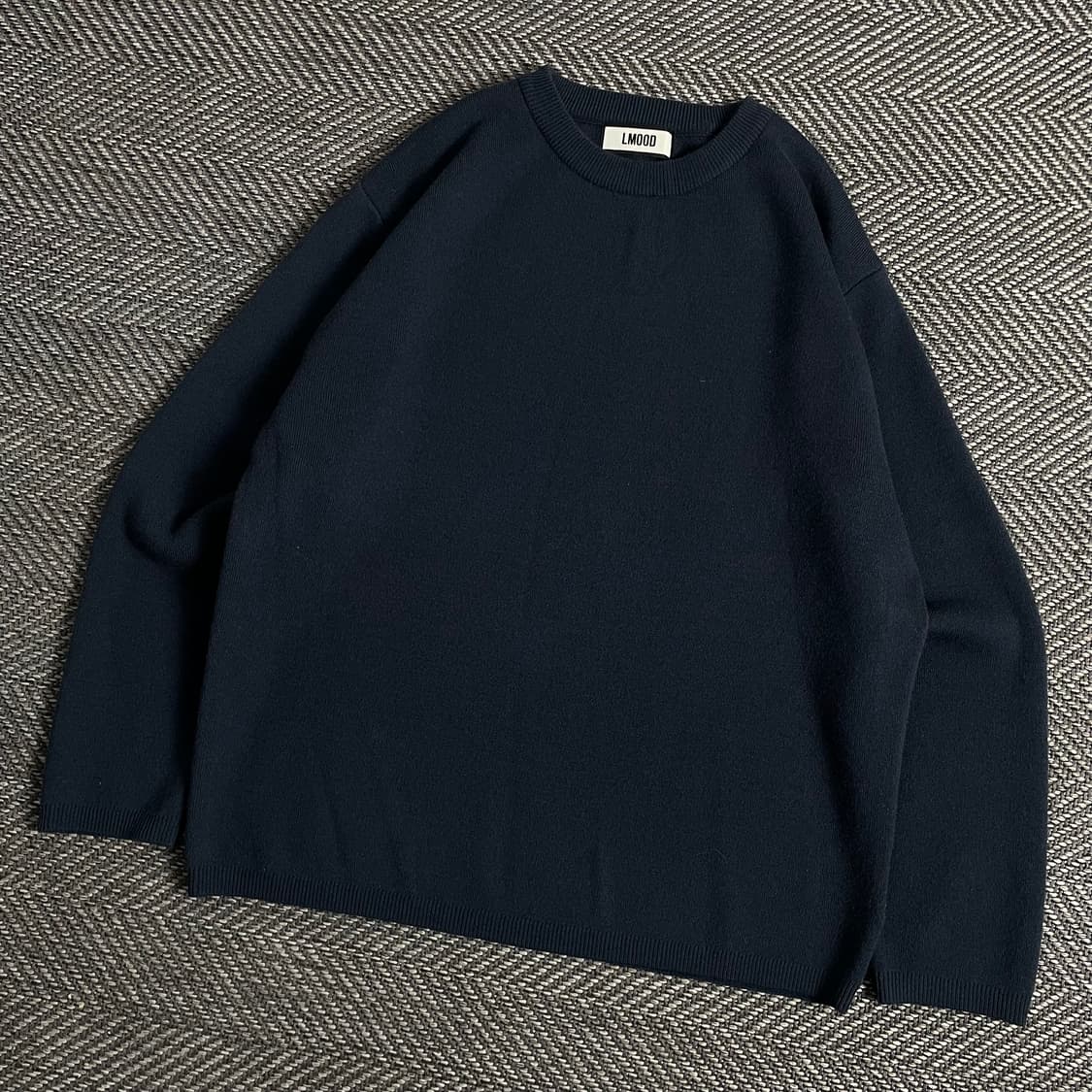 엘무드 화란 네이비 미니멀 니트y 2916 상품이미지1