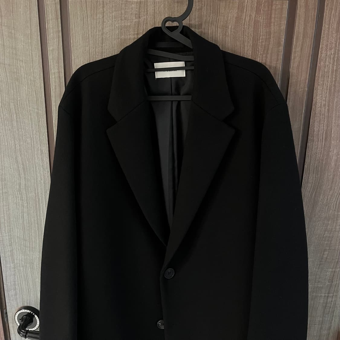 (L) 인사일런스 캐시미어 코트 블랙 상품이미지2