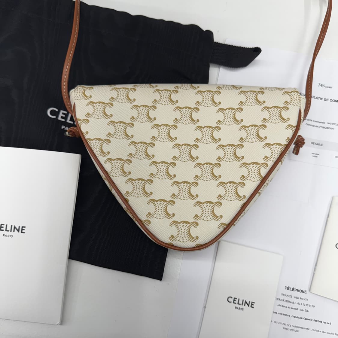 셀린느 트라이앵글 캔버스 크로스백 스몰 상품이미지3