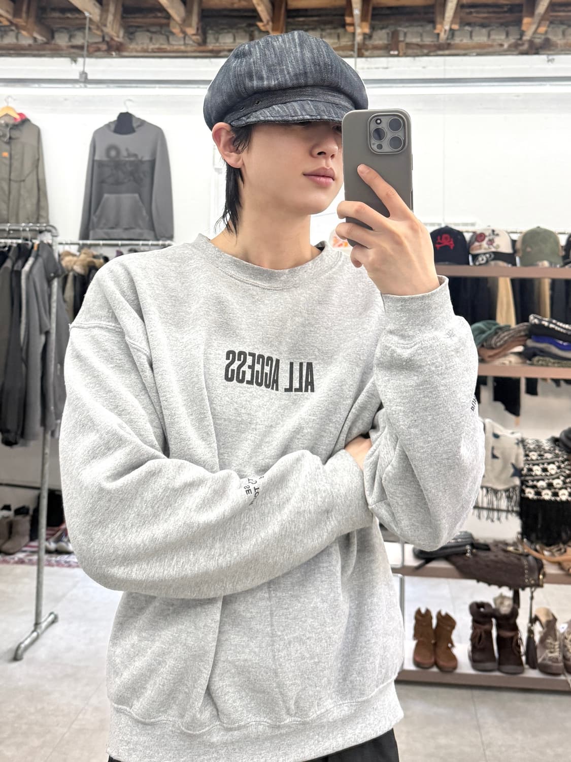 JPN 데님 뉴스보이캡 상품이미지8