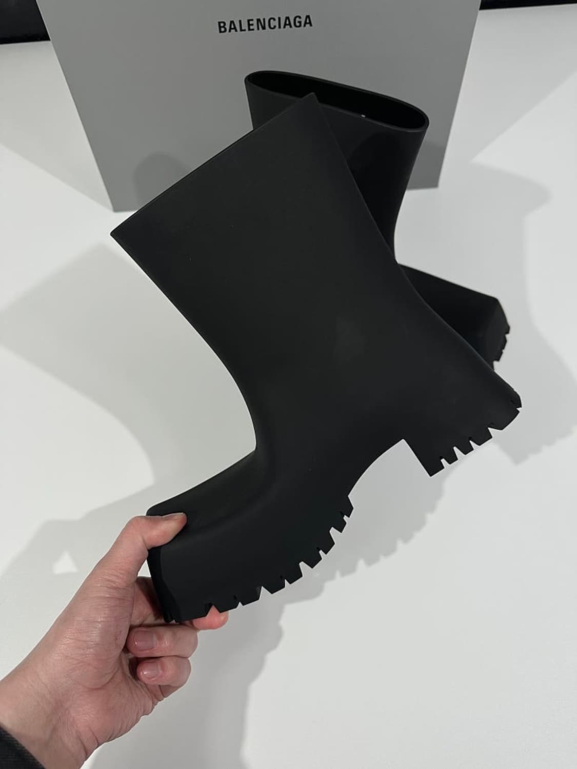 (정품/새상품) 발렌시아가 여성 블랙 트루퍼 러버 부츠 상품이미지4