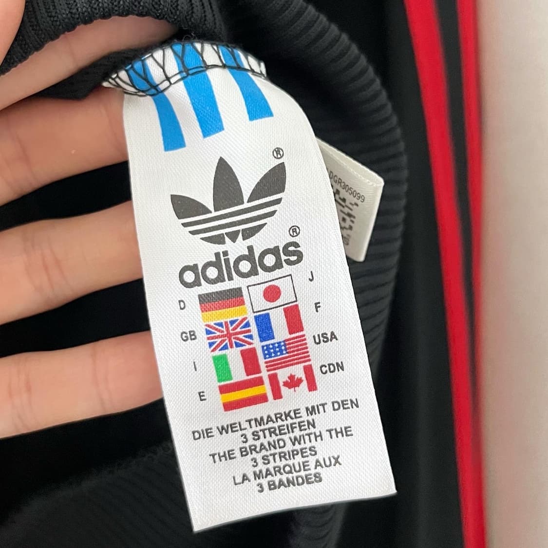아디다스 블랙 레드 로즈 백빅로고 삼선 져지 상품이미지10