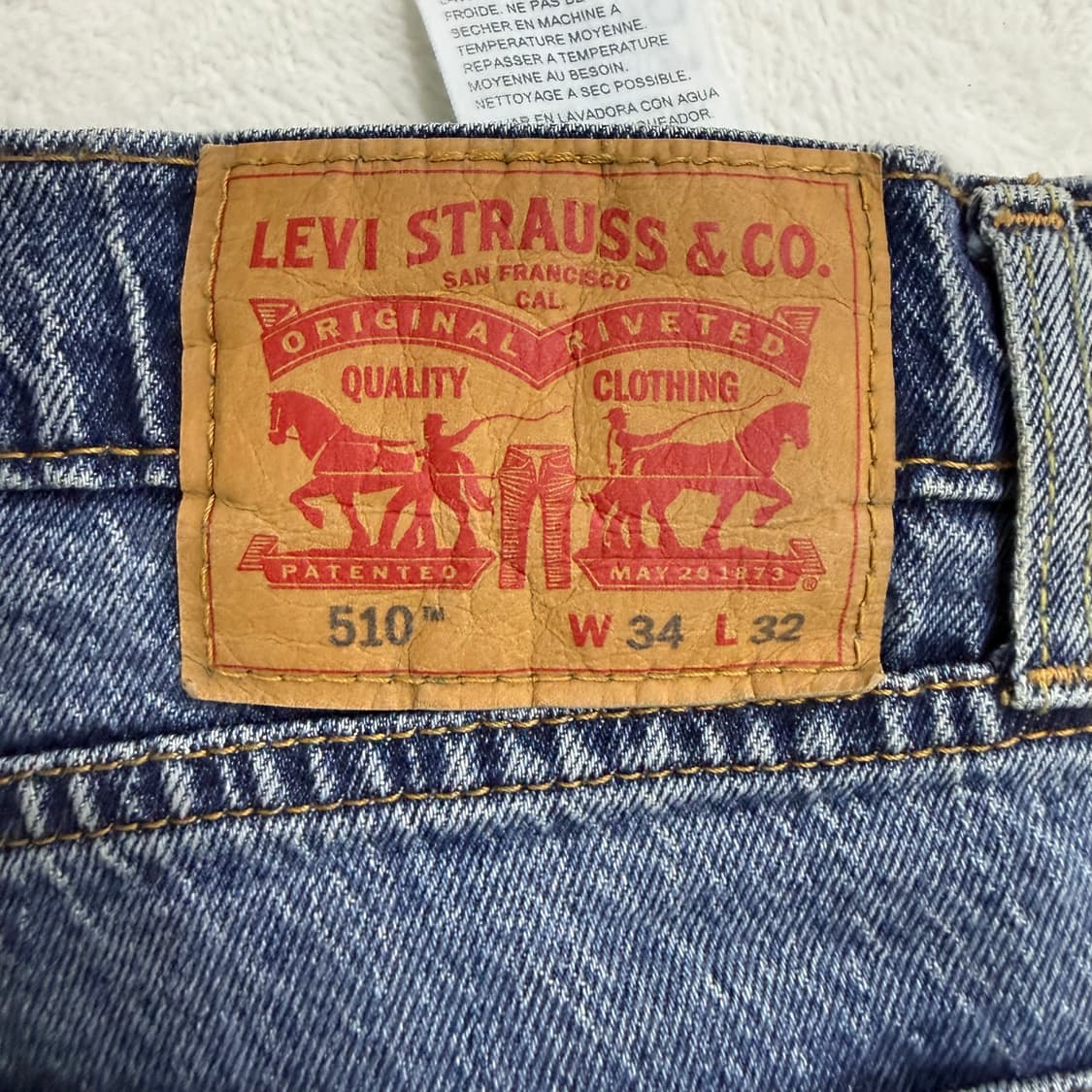 W34L32 리바이스 510 데님팬츠 0320T 상품이미지3