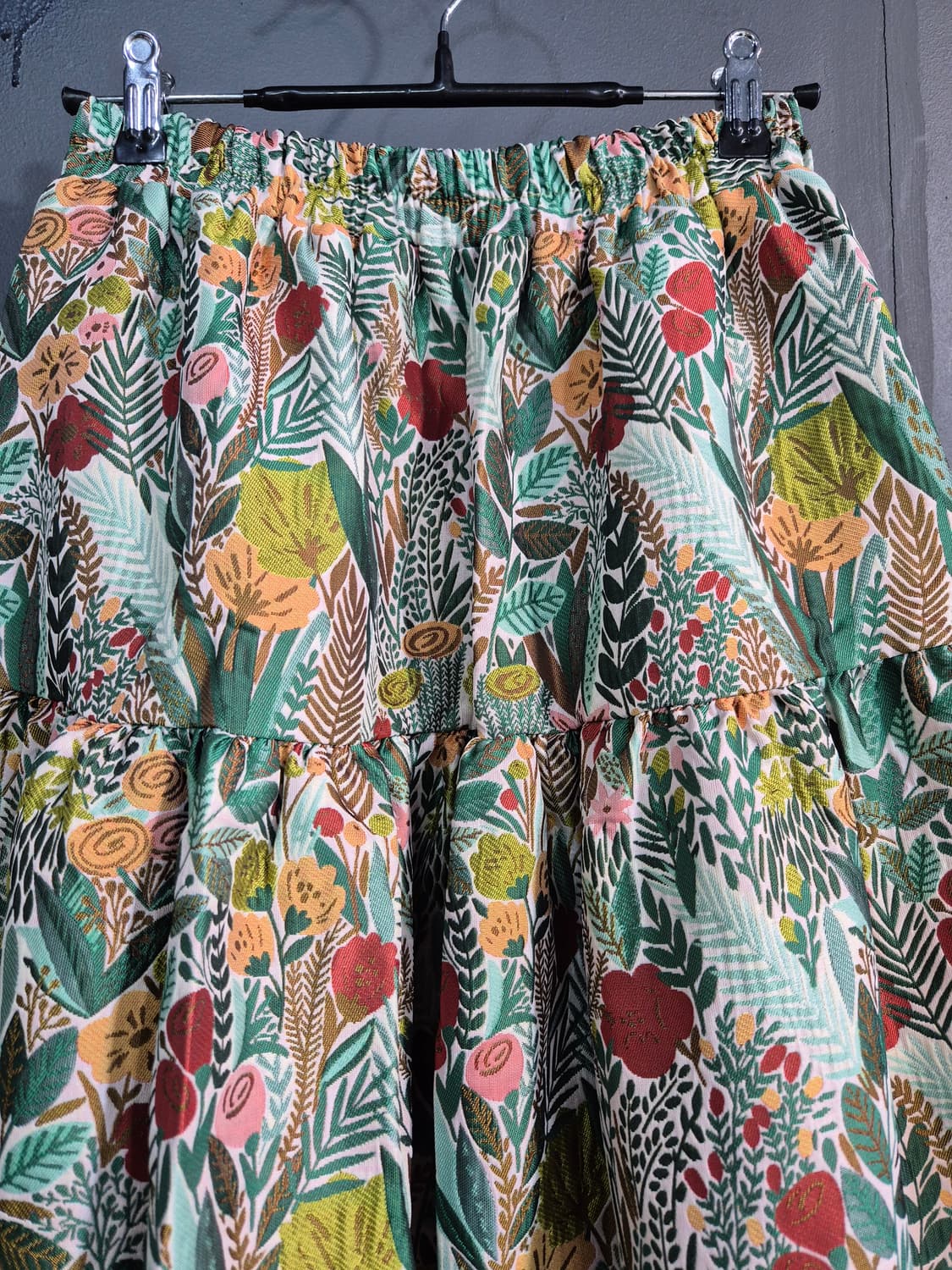 플라워 패턴 롱 스커트 55 66 77 상품이미지3