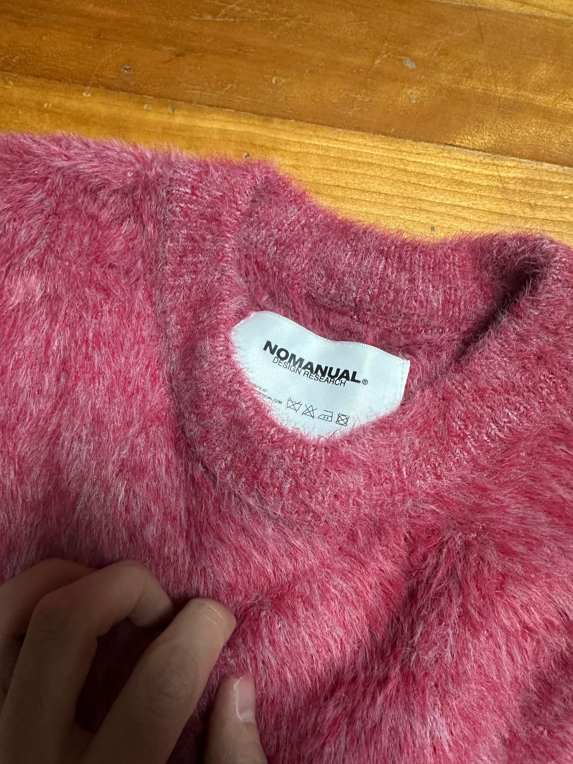 노매뉴얼 퍼즈 헤어리 니트 와인 M 상품이미지3