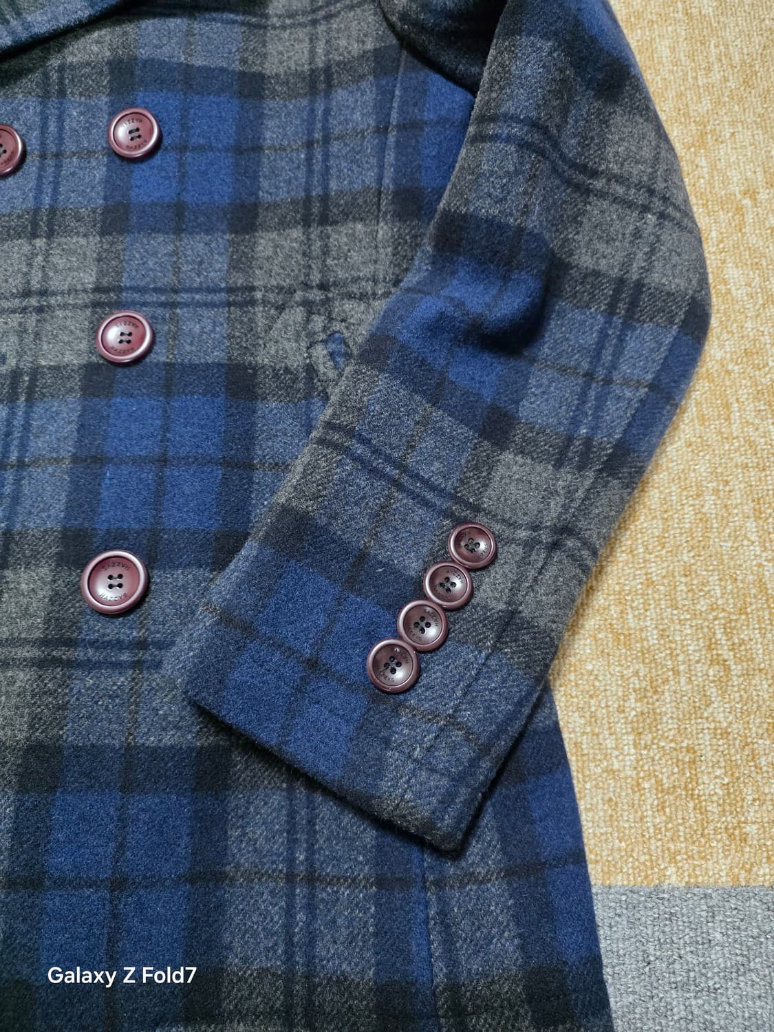 헤지스 모직 코트 타탄 체크 피코트 [95] 상품이미지8