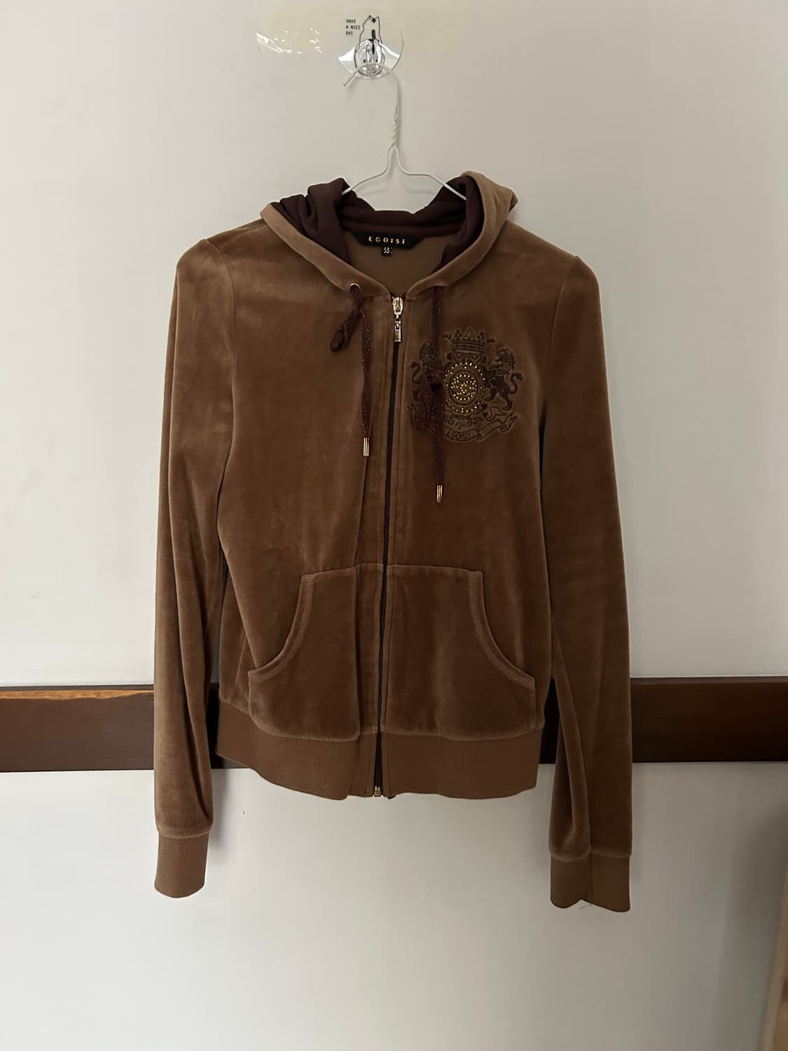 에고이스트 벨벳 후드집업  상품이미지1