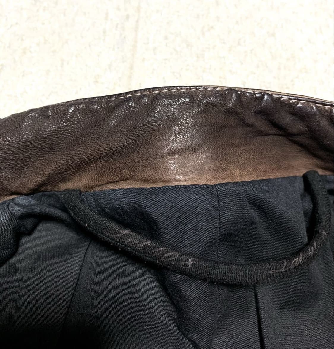 Lat 40.8 하이넥 레더 자켓 상품이미지6