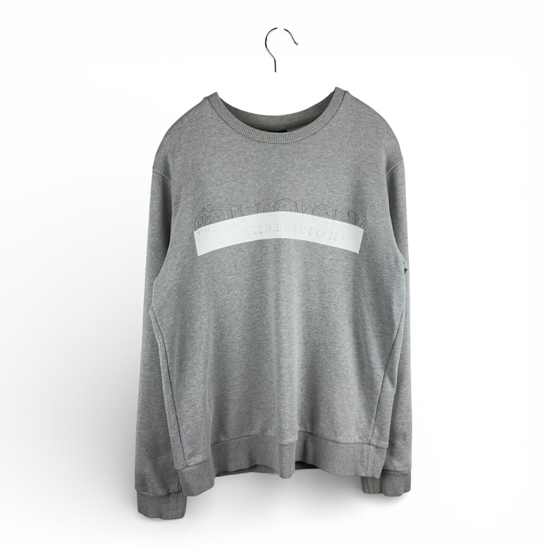 100) 디스커버리 로고 맨투맨 그레이 상품이미지1