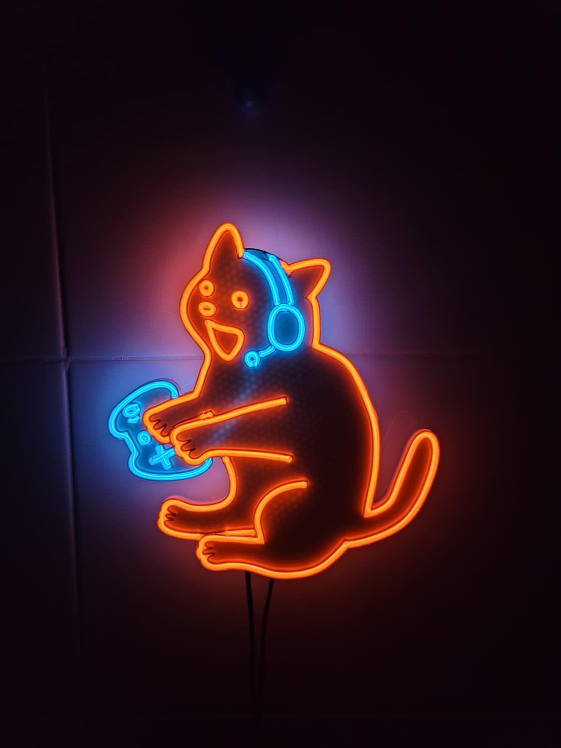 네온사인 고양이 게임 게이머 led 조명 램프 무드등 상품이미지2