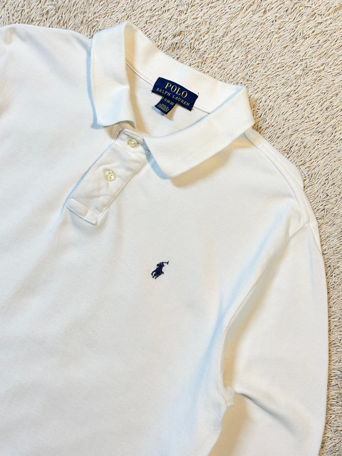 폴로 랄프로렌 신형 네이비포니 PK 긴팔 카라티 화이트 상품이미지2