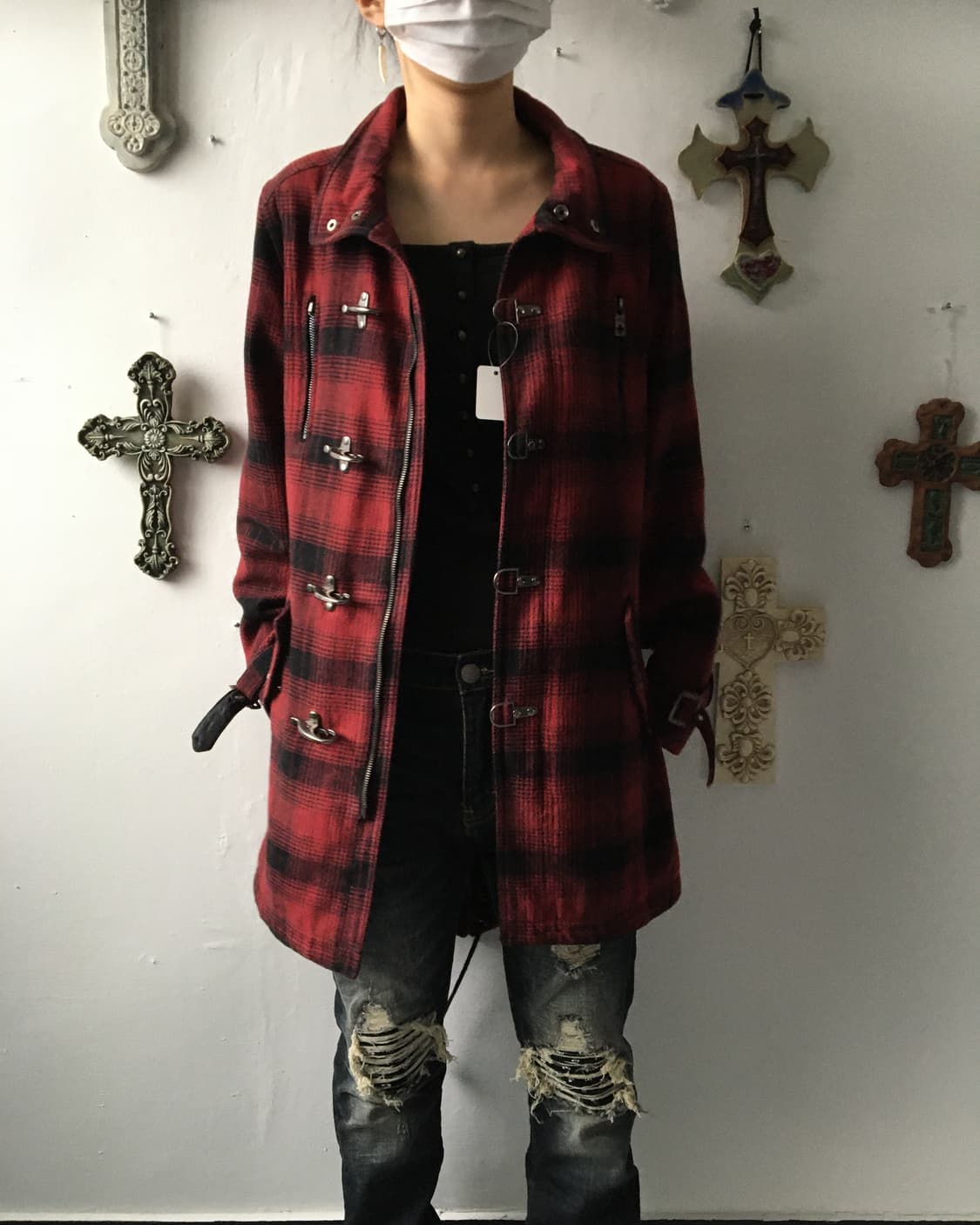 Berning sho fire man button high neck ch 상품이미지7