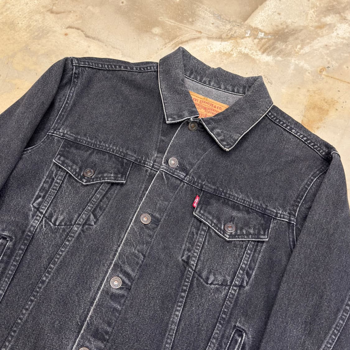 100 90‘s 리바이스 70506 흑청 자켓 상품이미지1