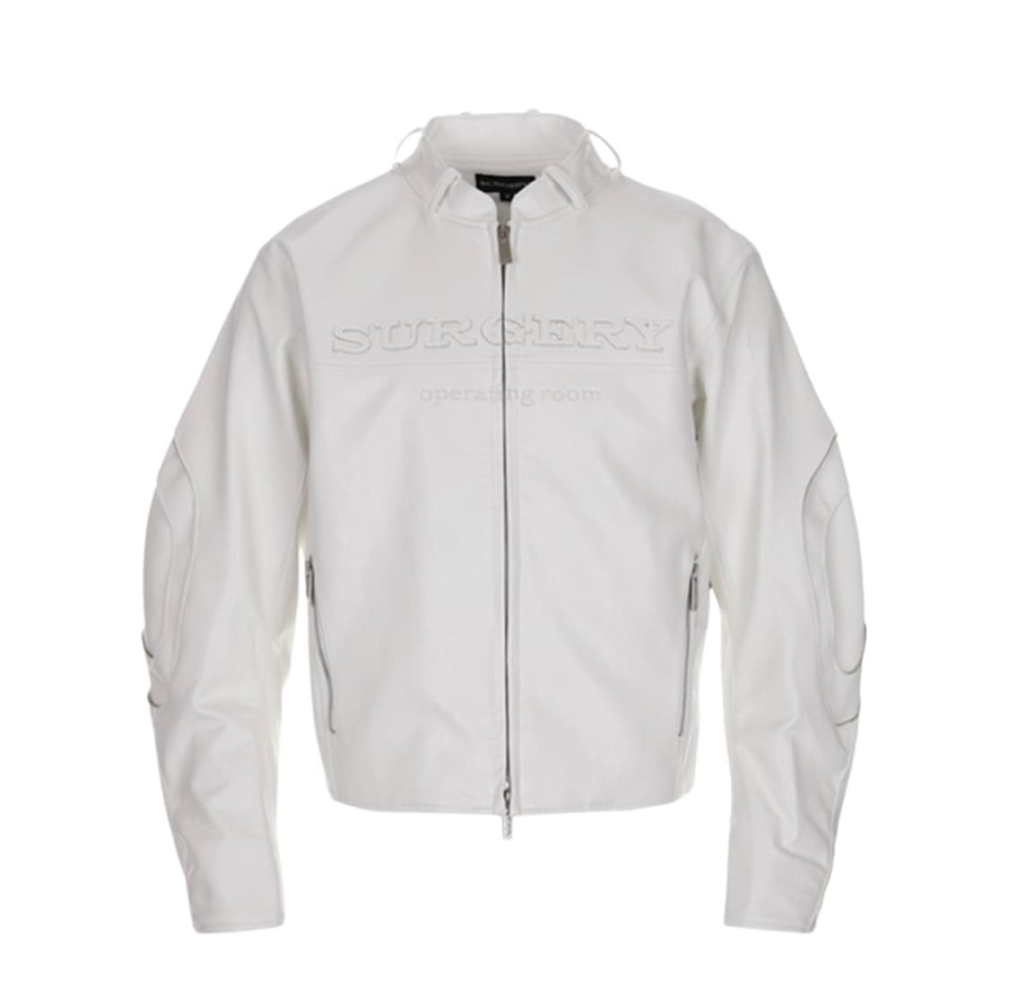 써저리 스트래텀 레더 자켓 화이트 (M) 상품이미지2